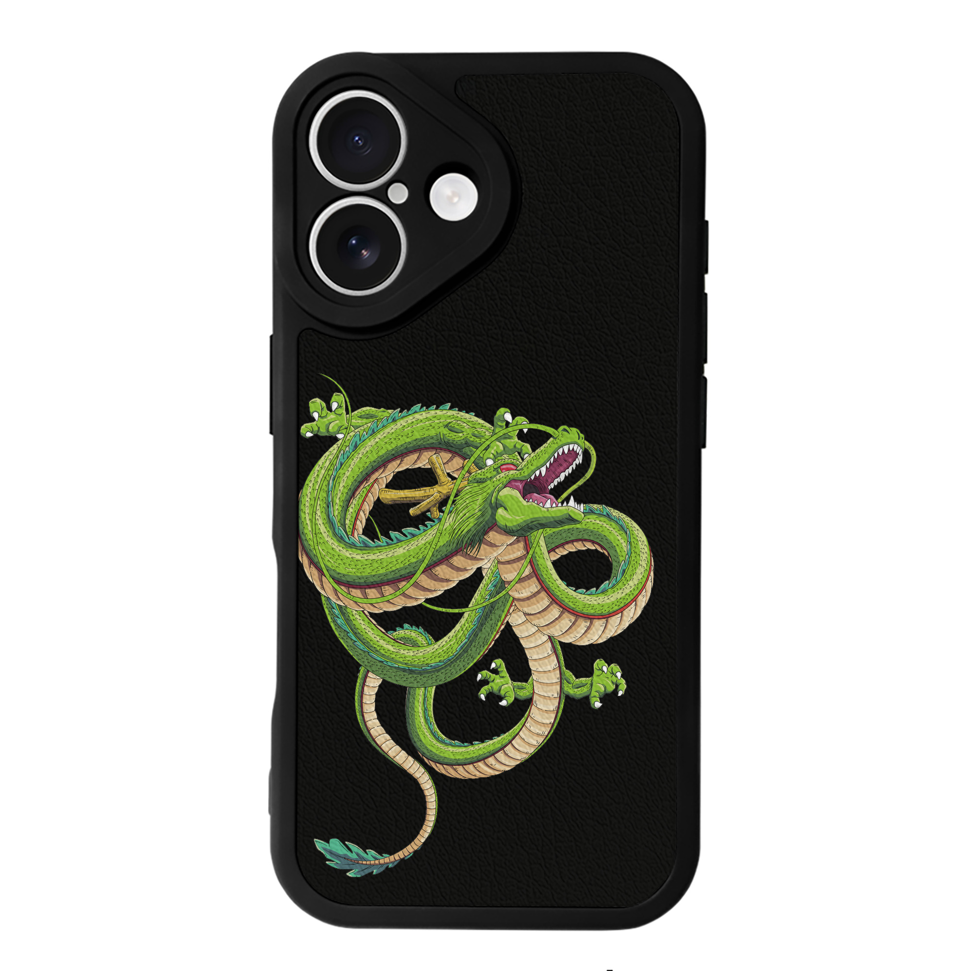 （画像用） ドラゴンボール 神龍 シェンロン DRAGON BALL Shenron 【iPhone 16シリーズ対応】シリコンスマホケース（レザー調） 材質：シリコン